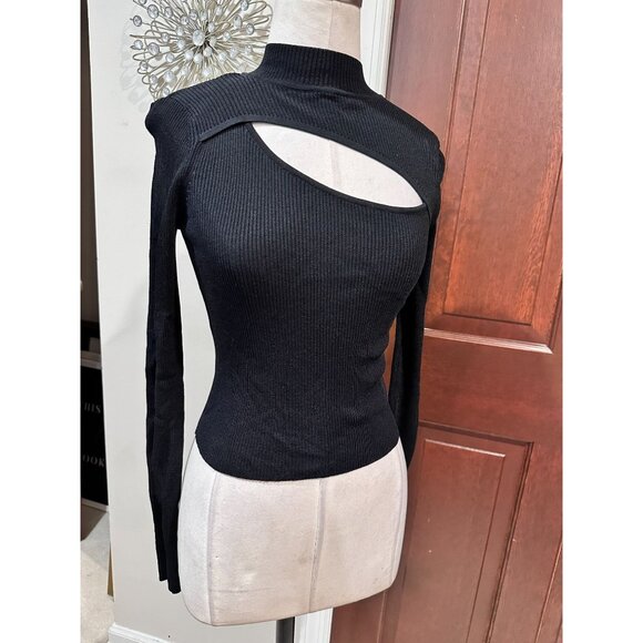 ZARA black sweater with side keyhole design SMALL - Picture 1 of 4